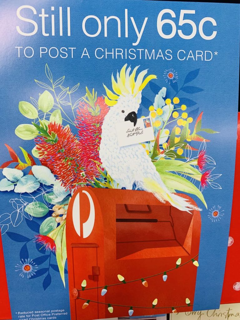 Pitching Christmas card postage price can help sales Australian